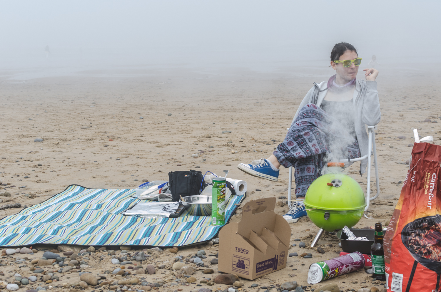 Barbecue in the mist, England