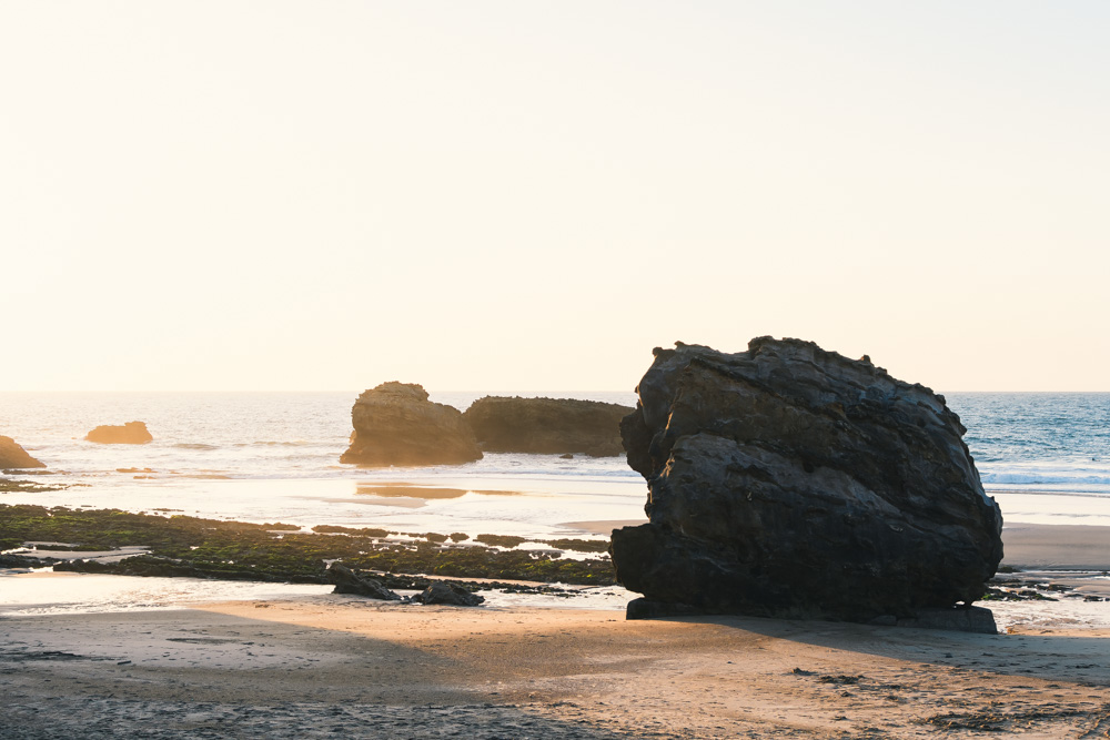 aquitaine biarritz beach summer low tide