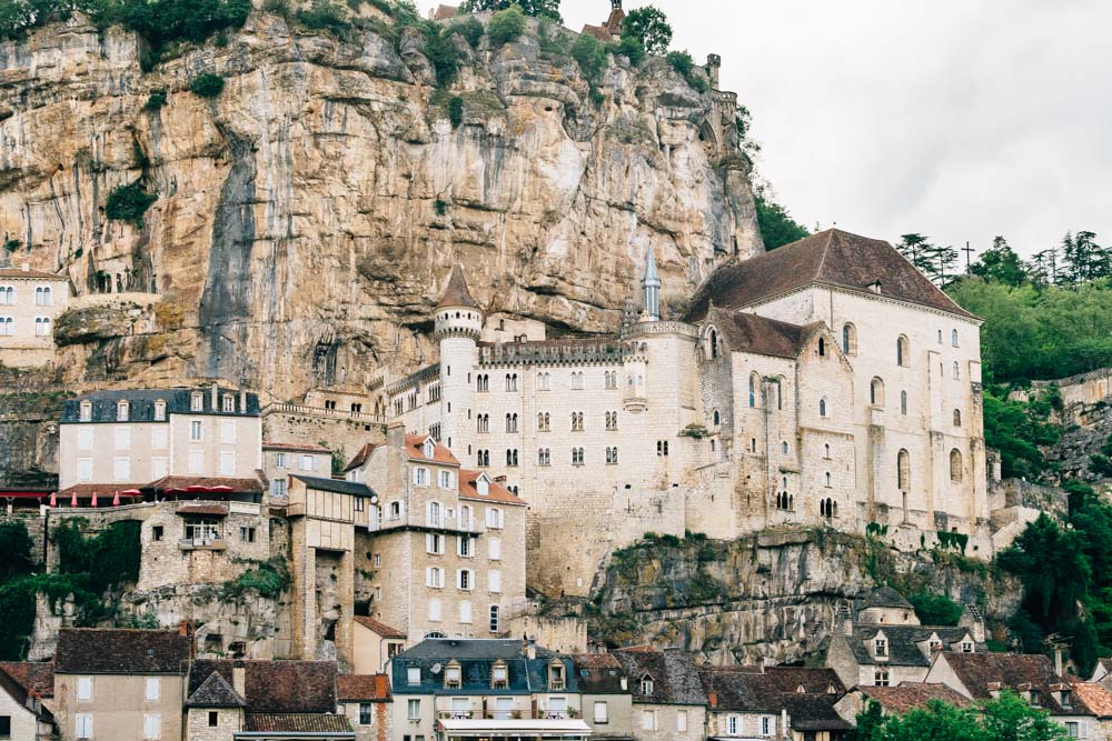 occitanie lot saint rocamadour village vue du ciel sanctuaire
