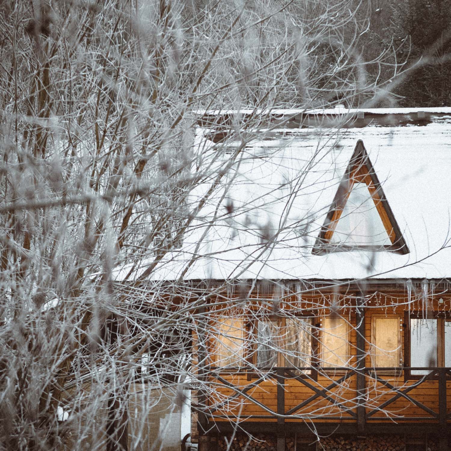 Snowy winter in the Carpethian mountains in Ukraine