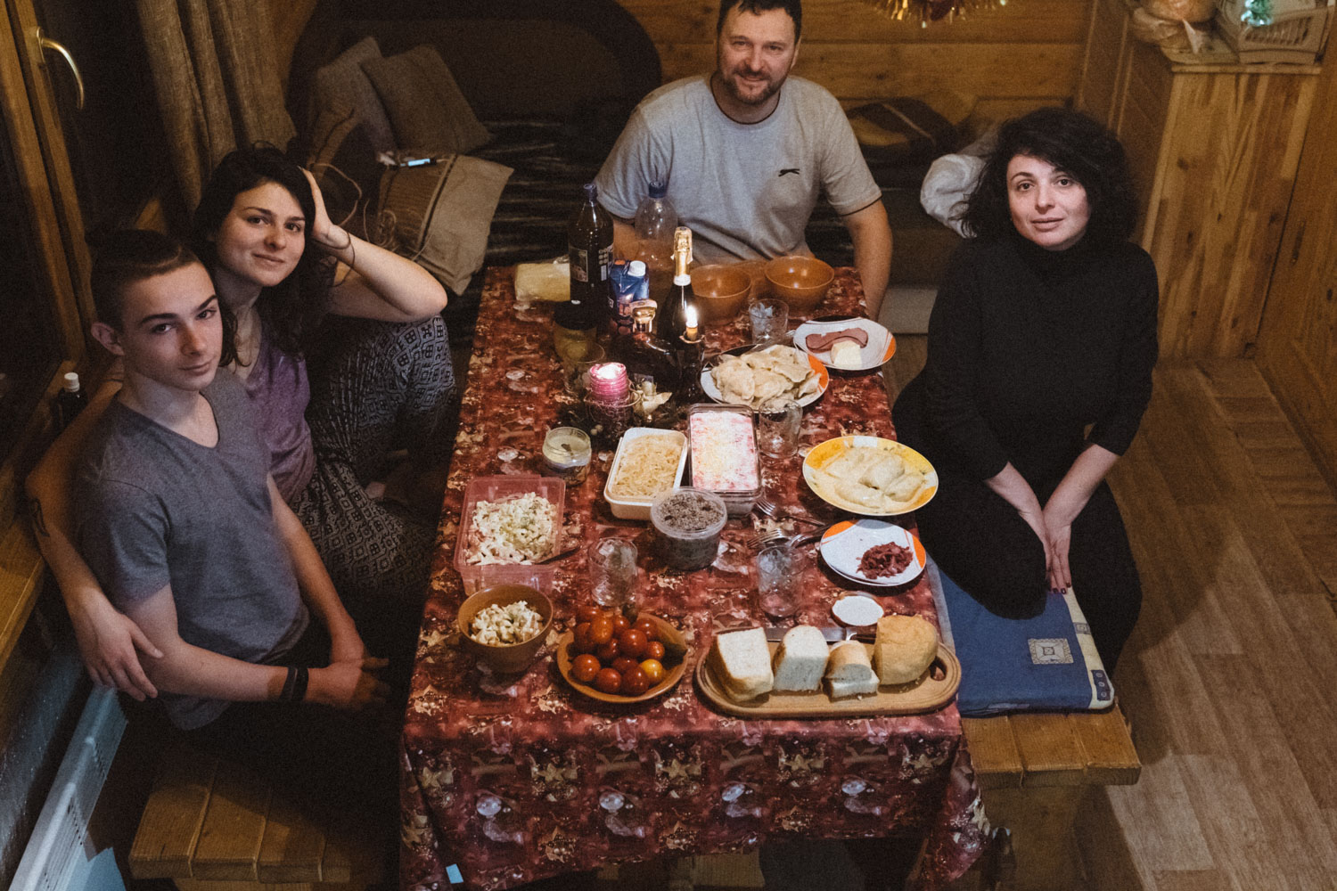 Snowy winter in the Carpethian mountains in Ukraine