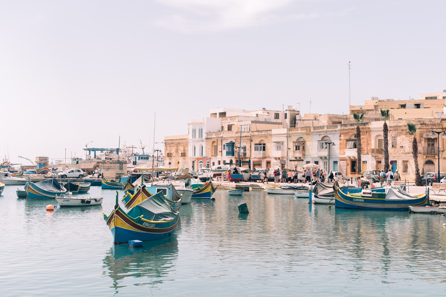 malta marsaxlokk harbour traditional boats