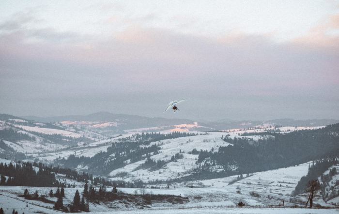 Snowy winter in the Carpethian mountains in Ukraine