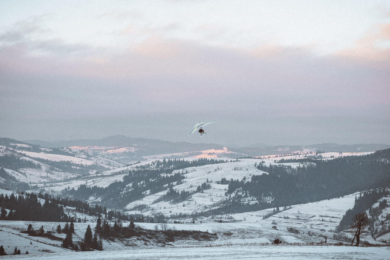 Snowy winter in the Carpethian mountains in Ukraine